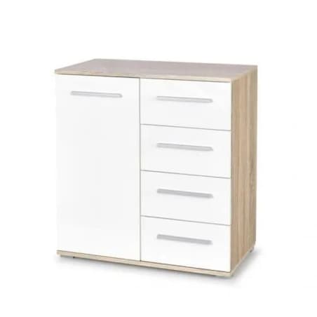 Komoda LIMA 80 KM-2 dąb sonoma/biała