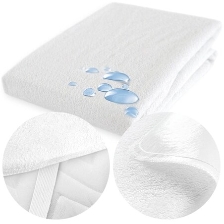 Ochraniacz na materac wodoodporny, rozmiar 60x120 Bonson kolor biały