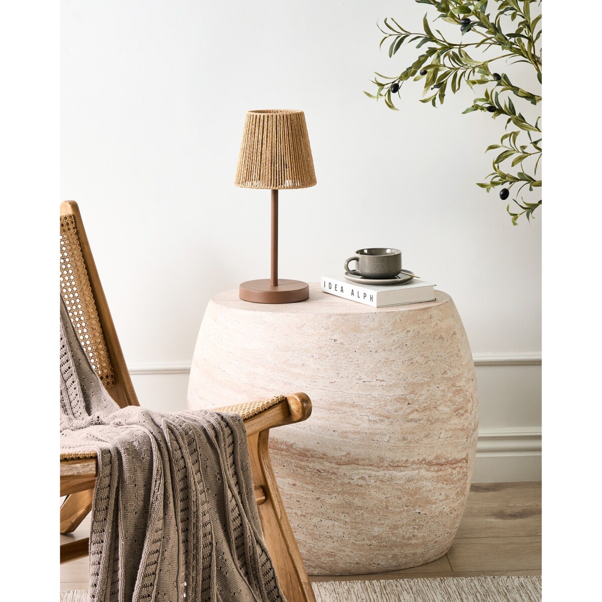 Lampa stołowa HANGER Metal Brązowy