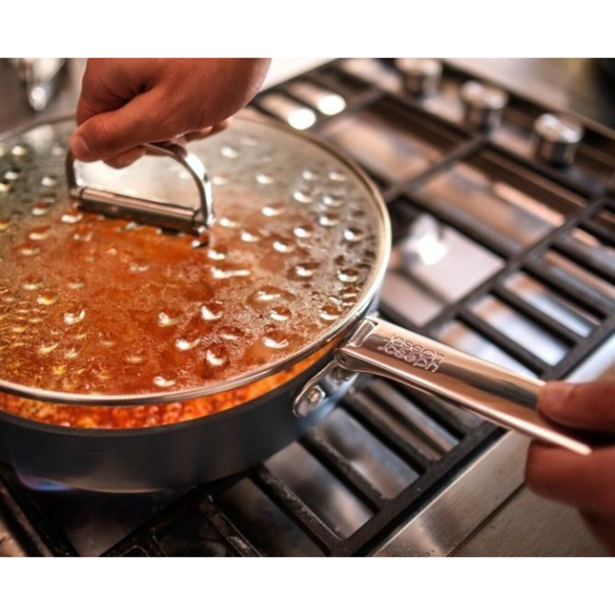 Patelnia ze składanym uchwytem (28 cm) + pokrywka Space Joseph Joseph