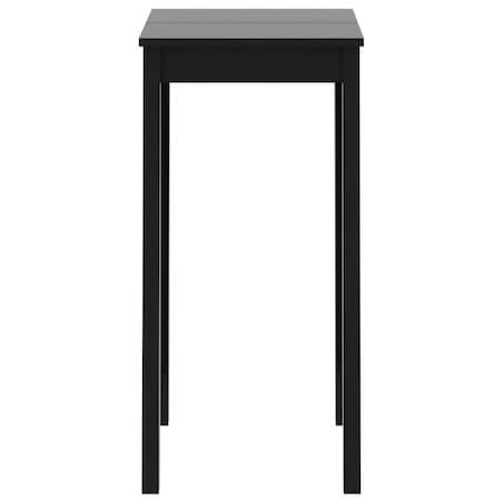 vidaXL Stolik barowy z MDF, czarny, 55 x 55 x 107 cm