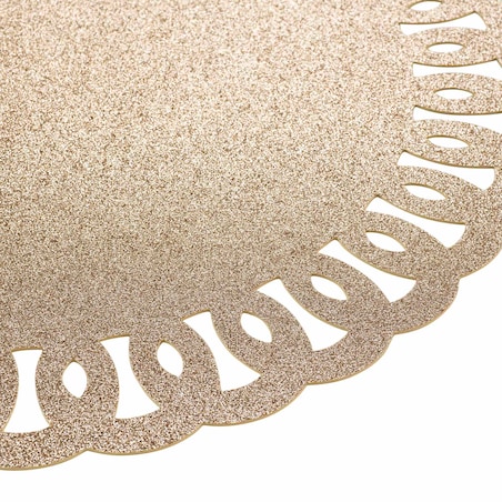 Podkładka na stół GUIRLANDE, brokatowa, Ø 38 cm