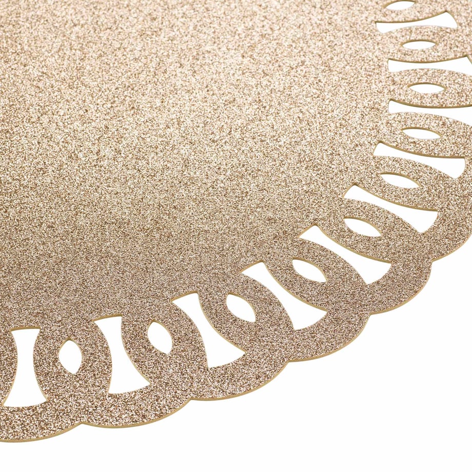 Podkładka na stół GUIRLANDE, brokatowa, Ø 38 cm