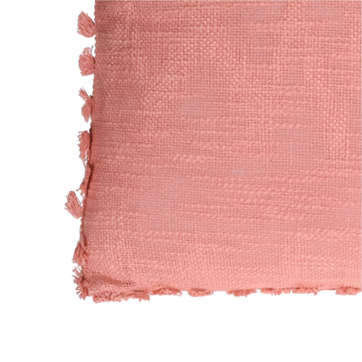 Poduszka Boho Z Frędzlami Dekoracyjna Ozdobna 45x45cm Różowa