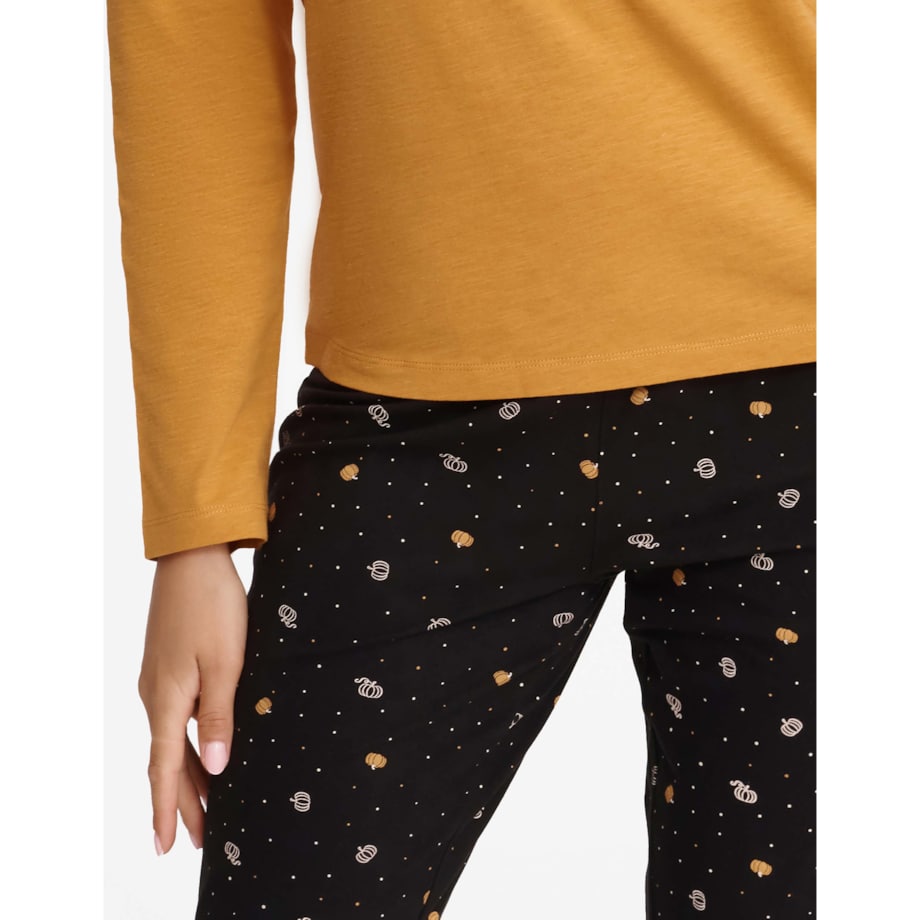 Piżama Grind 40932-18X Musztardowo-Czarna Musztardowo-Czarny, L