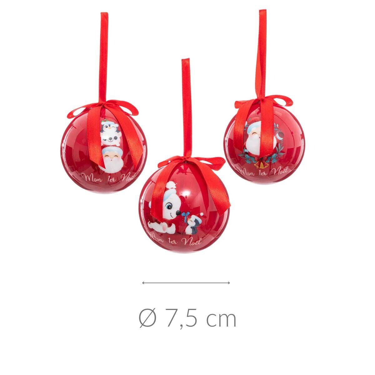 Bombki z papieru dla dzieci, Ø 7,5 cm