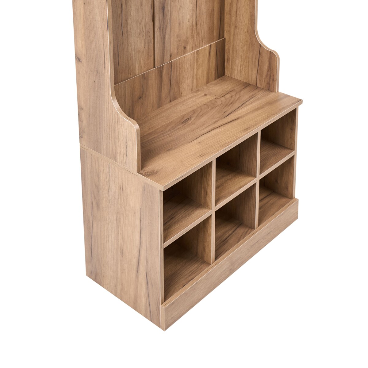 Szafka na buty z wieszakiem GINDAGAI Jasnobrązowy