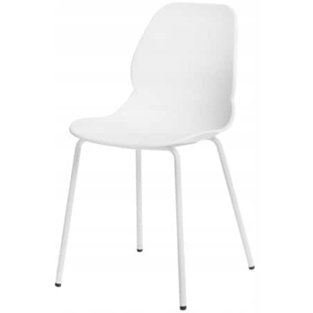 Krzesło Aria KH010100936 z profilowanym siedziskiem białe