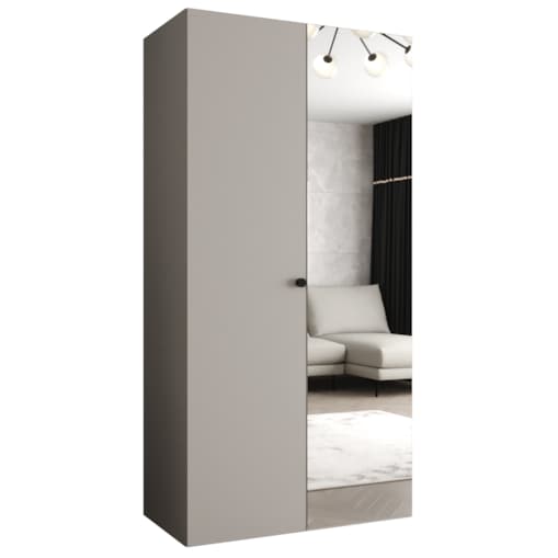 Szafa uchylna otwierana PARMA 2 100 wys. 202 cm Kaszmir + u. Czarny