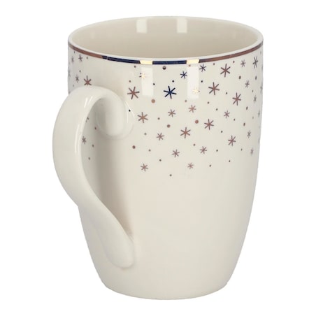 KUBEK PORCELANOWY Gwiazdki 320 ml NA ŚWIĘTA