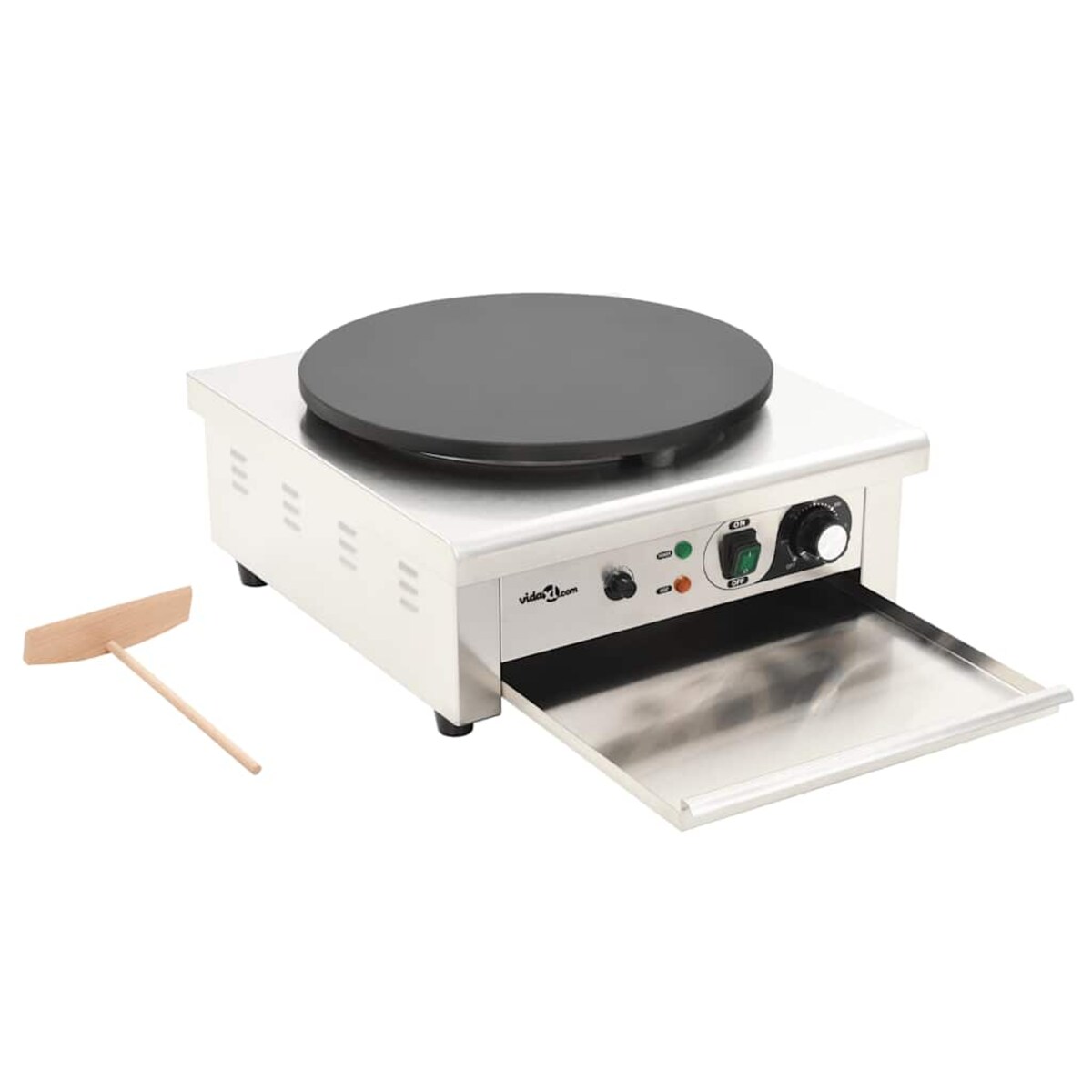 vidaXL Elektryczna naleśnikarka z wysuwaną tacą, 40 cm, 3000 W