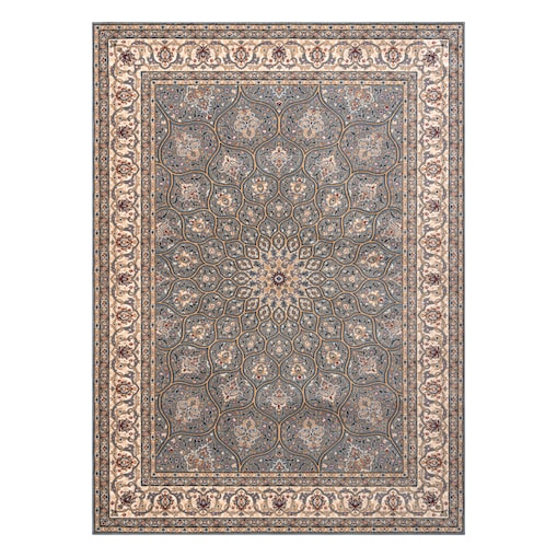 Dywan wełniany NAIN Rozeta, ramka, 80x150 cm