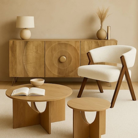 Komoda drewniana, mango Mandala 160x45x75 cm