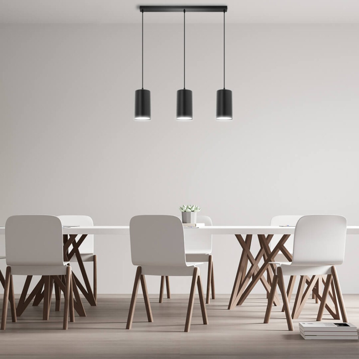 Loftowa LAMPA wisząca 137623691033 TEAM metalowa OPRAWA industrialna ZWIS tuby na listwie czarne