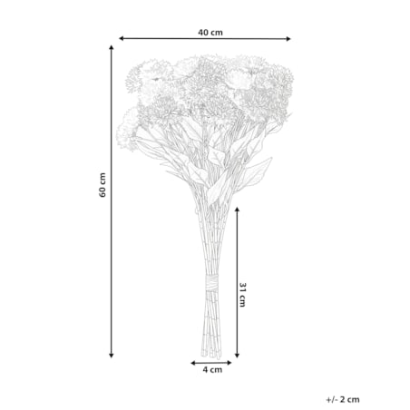 Bukiet sztucznych kwiatów SILVEIRA 60 cm Różowy