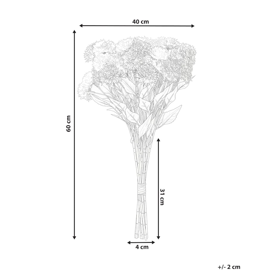 Bukiet sztucznych kwiatów SILVEIRA 60 cm Różowy