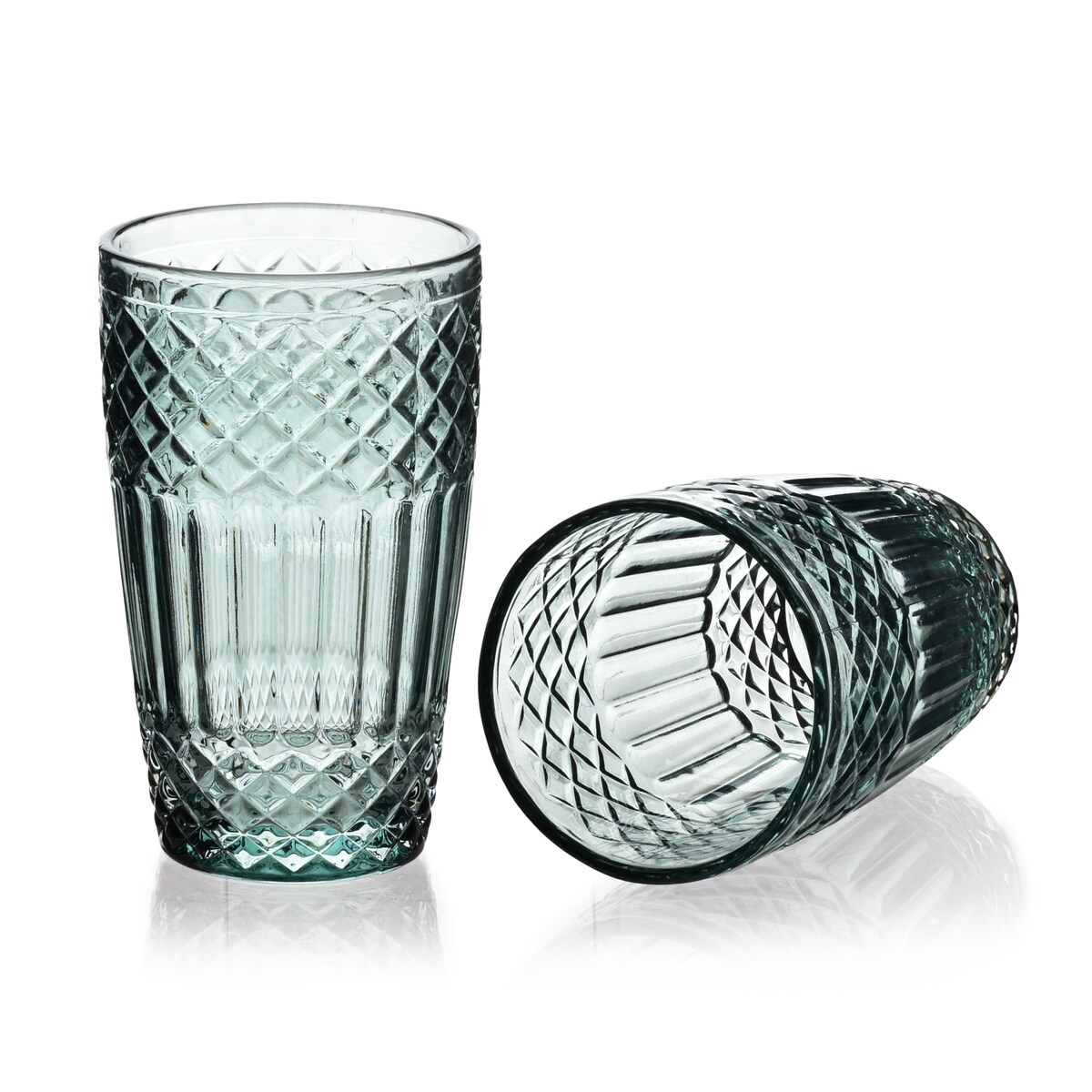 ELLA GREEN Komplet 4 szklanek 370ml370ml 8x6x12cm