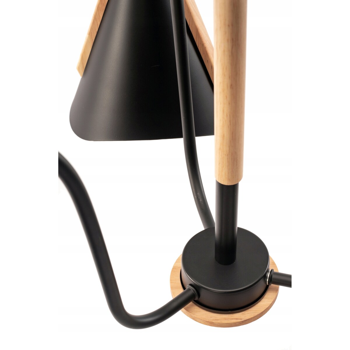Lampa Sufitowa Skandynawska Czarna 3 Ramiona Metal