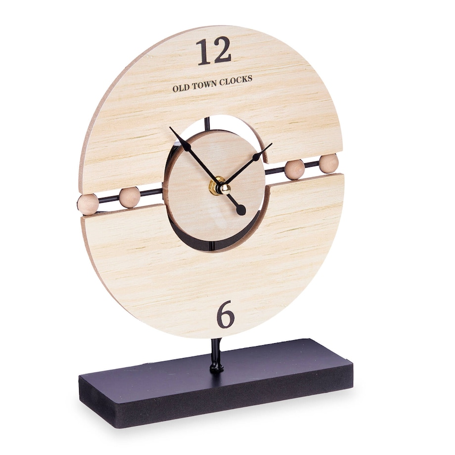 Zegar stojący na komodę, z minimalistyczną tarczą, 20,5 x 26,5 x 7 cm