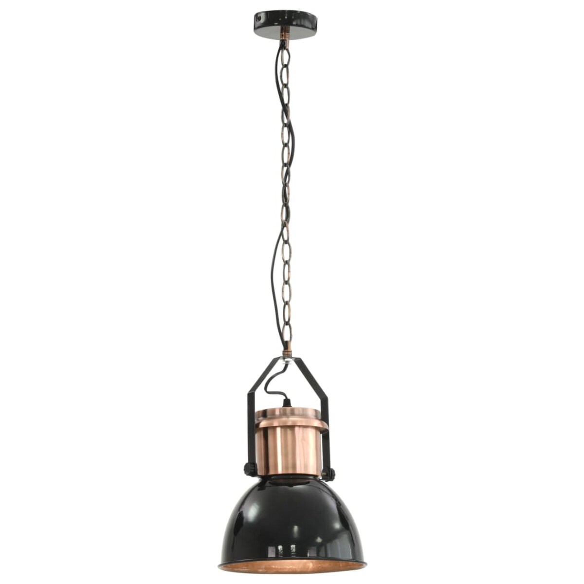 vidaXL Lampy sufitowe, 2 szt., czarne, okrągłe, E27