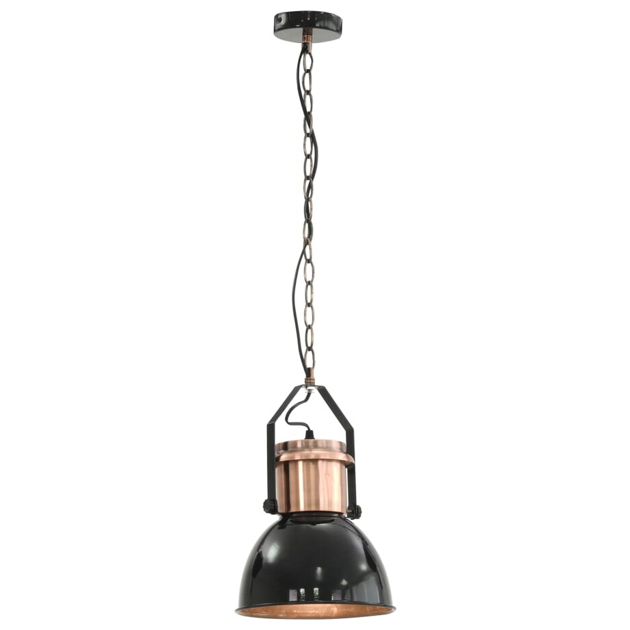 vidaXL Lampy sufitowe, 2 szt., czarne, okrągłe, E27