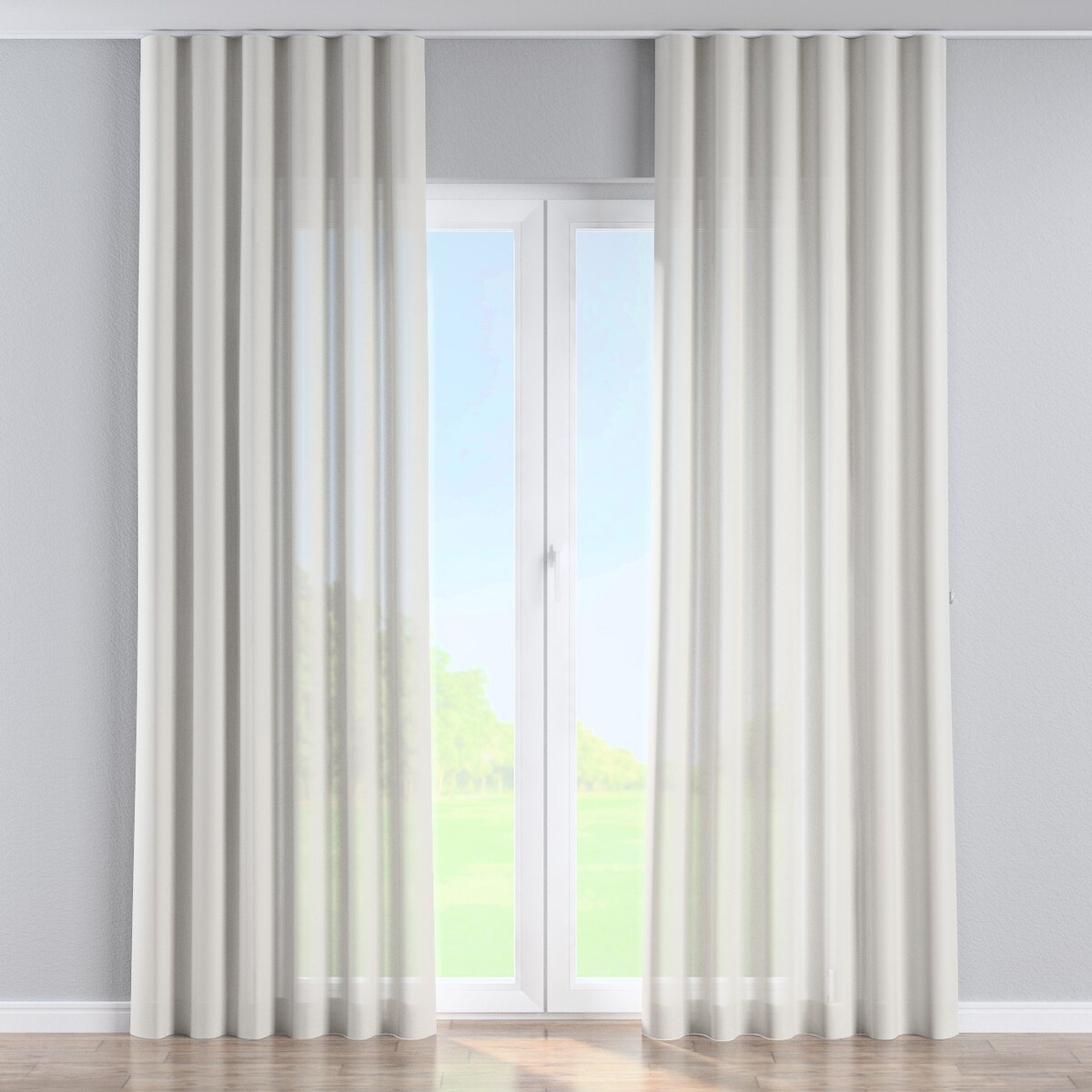 Zasłona na taśmie wave 130x260 prześwitujący, naturalny