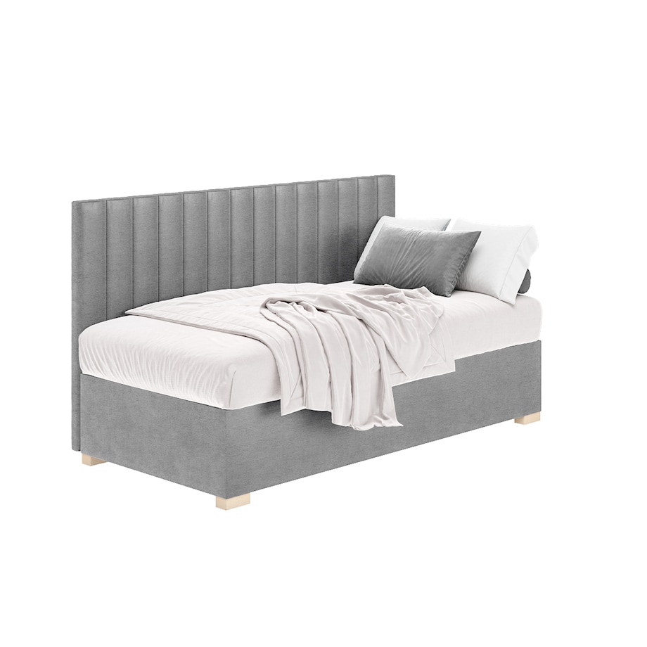 Mesonica Łóżko Chill, linie szare, 90x200