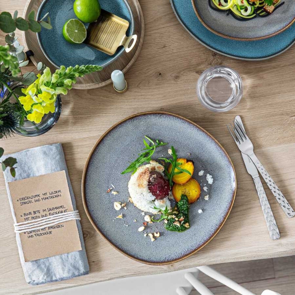 Talerz obiadowy Lave beige beżowy Like, 28 x 28 x 2.7 cm, Villeroy & Boch