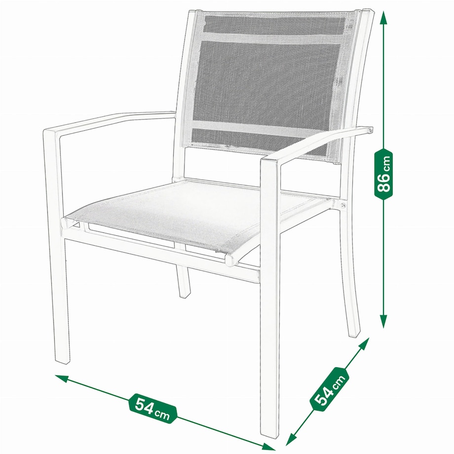 2 X Krzesło Ogorodowe Balkonowe Balkon Taras Komplet Zestaw Stal Nowoczesne