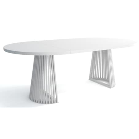 Stół DUSTO rozkładany z lamelami 100/200 Biały