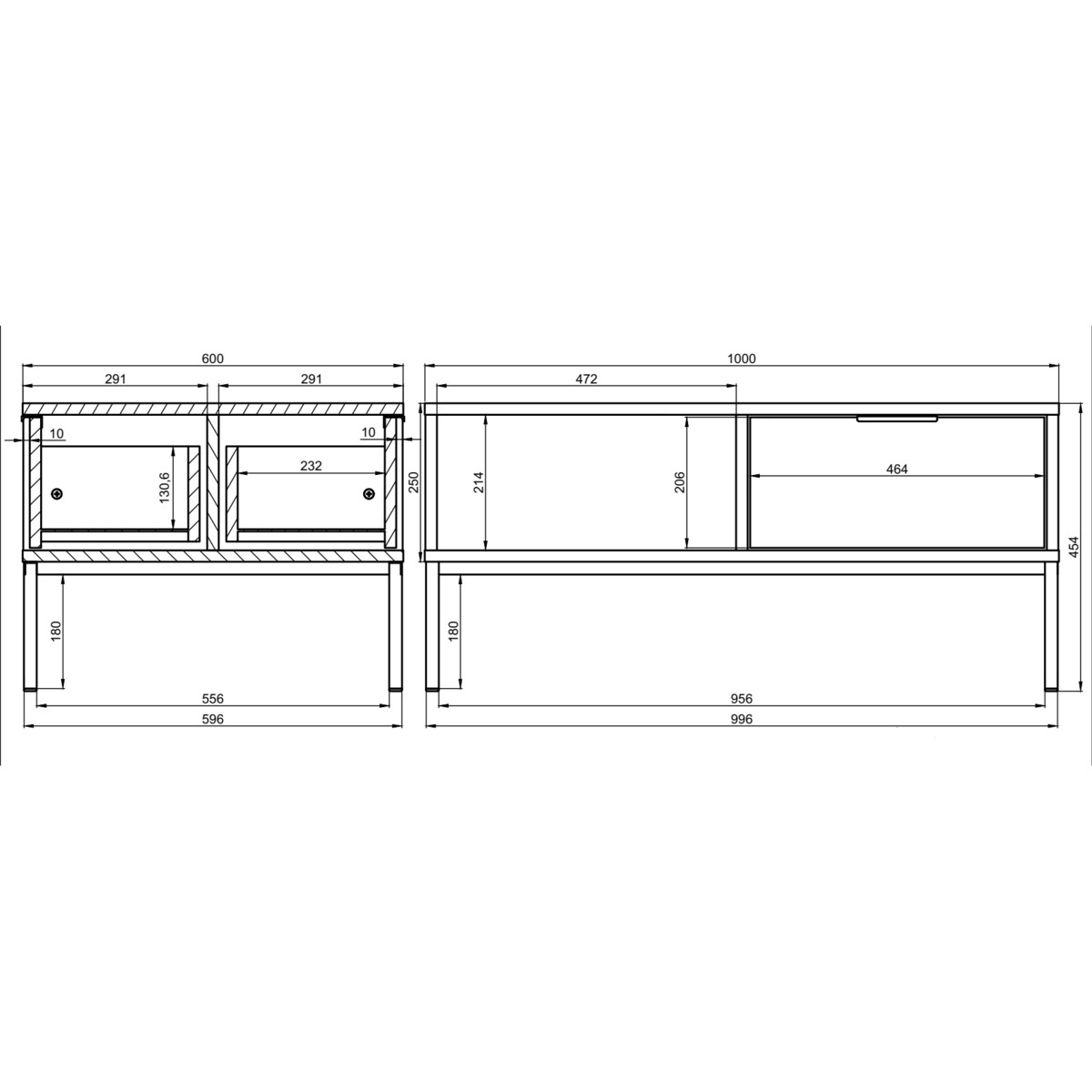 Stolik kawowy Austin 100 czarny & złoty