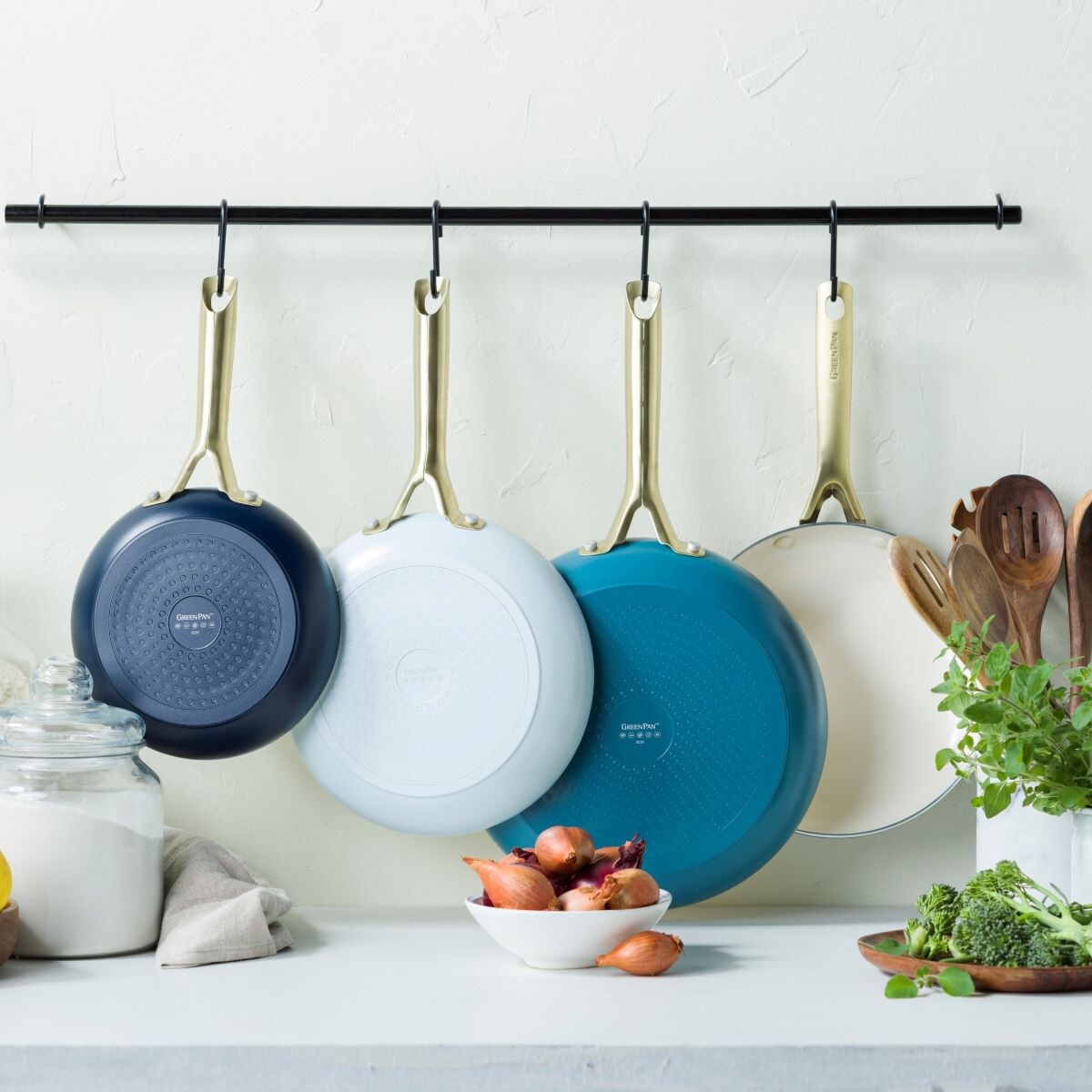 Patelnie ceramiczne SHADES Coastal 20cm + 24cm + 28cm