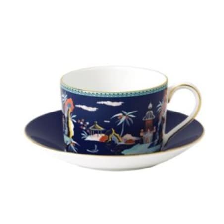 Filiżanka do herbaty ze spodkiem Blue Pagoda Wonderlust Wedgwood