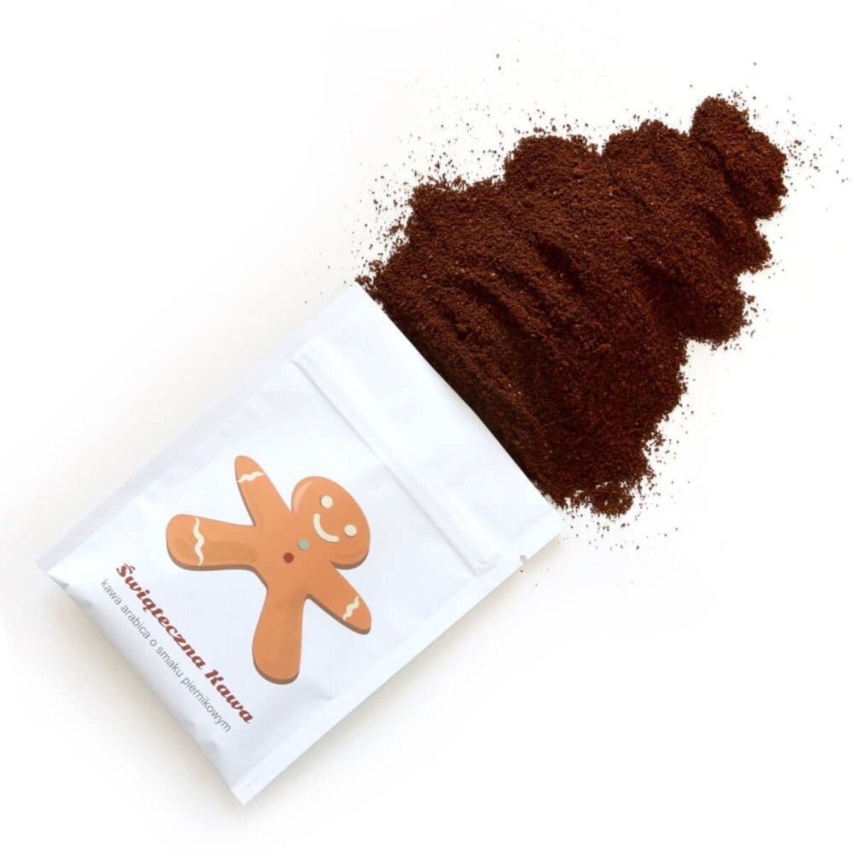 Gotowy zestaw prezentowy "Ginderbread Box" kawa smakowa PREMIUM kubek ciastko z mlecznej czekolady kawa piernikowa prezent na gwiazdkę święta pod choinkę dla mamy taty żony męża chłopaka dziewczyny