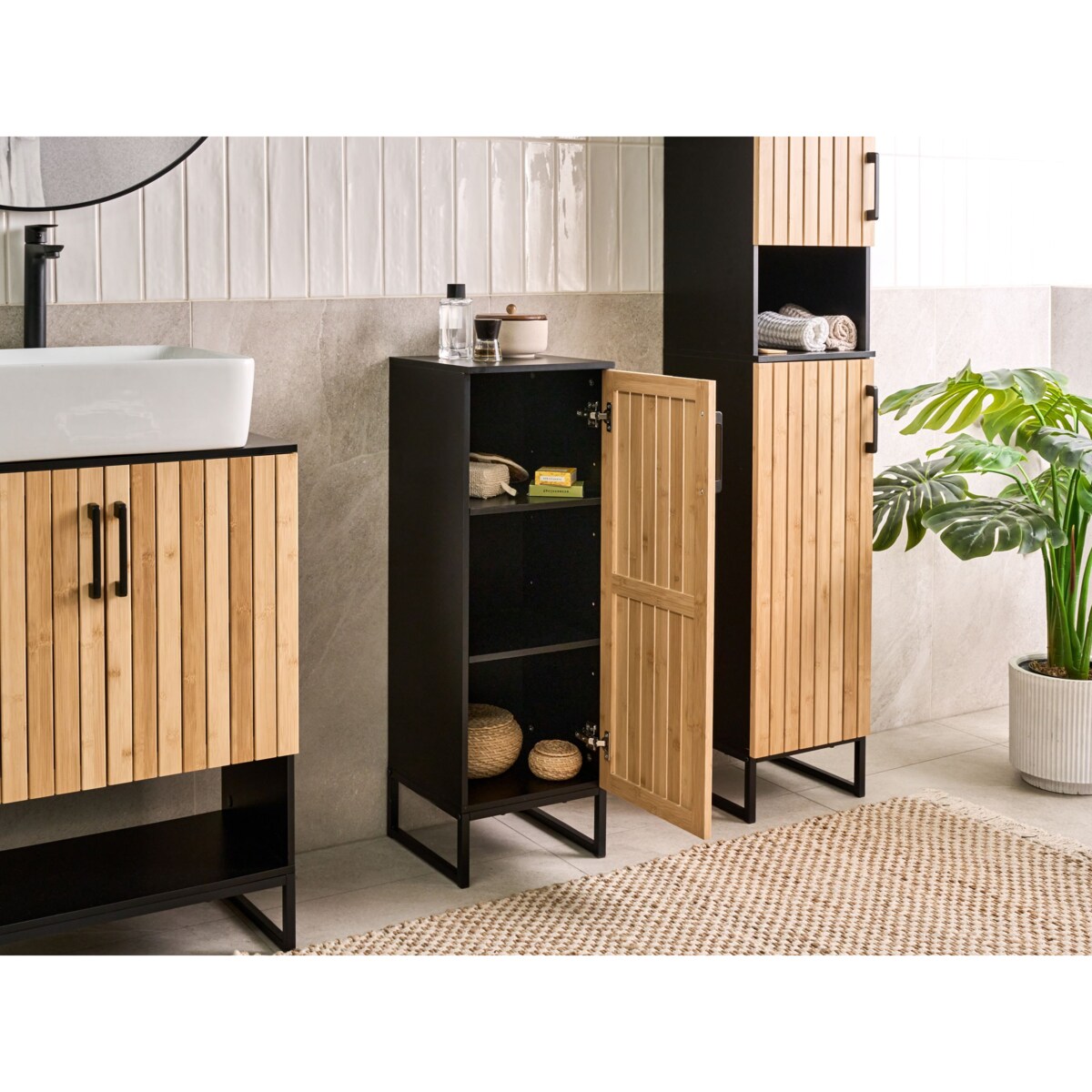 Szafka łazienkowa MISCANTI Drewno bambusowe 30 cm Jasnobrązowy