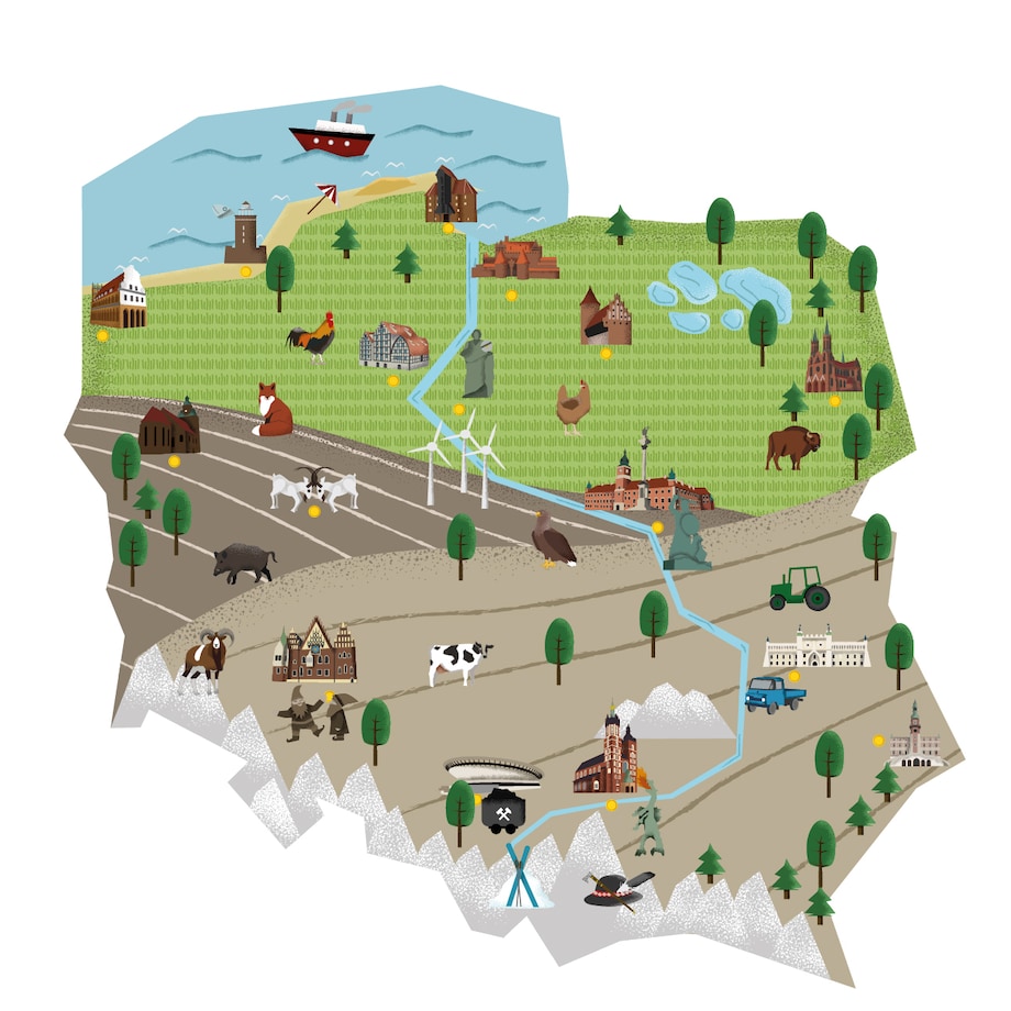 Naklejka Mapa Polski, 150x100