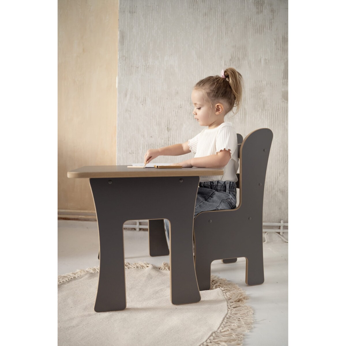 Stolik + Krzesełko - szare