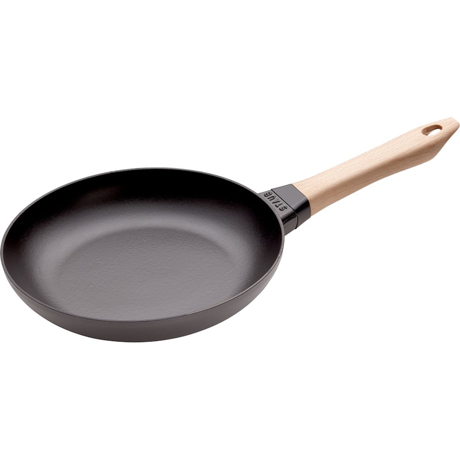 STAUB Patelnia żeliwna z drewnianym uchwytem 24 cm