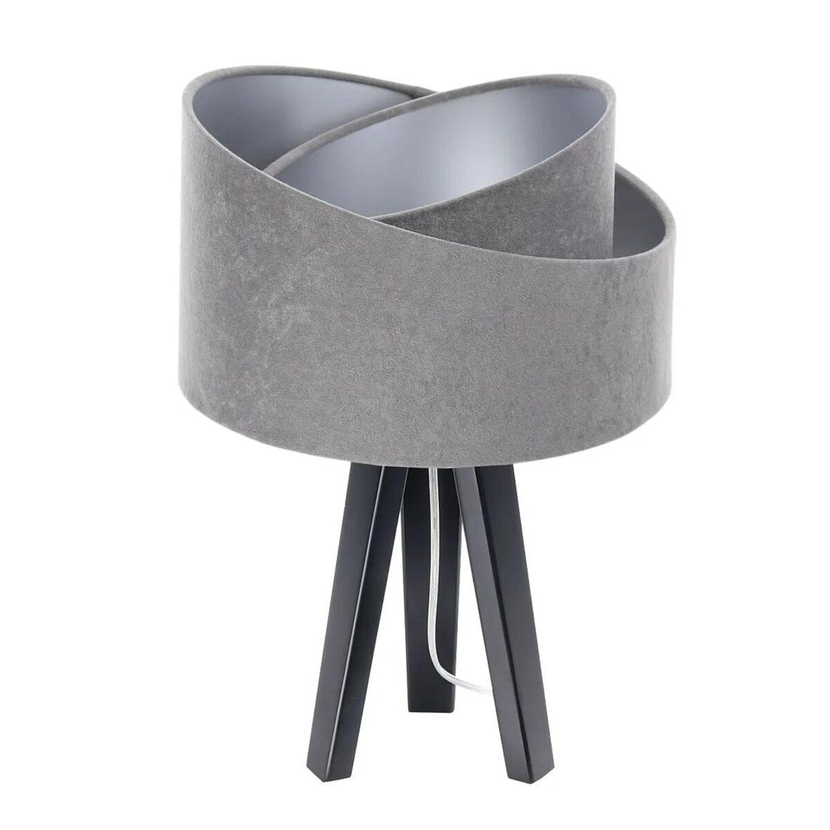 Lampa stołowa GEMSTONE szara/srebrna/czarna