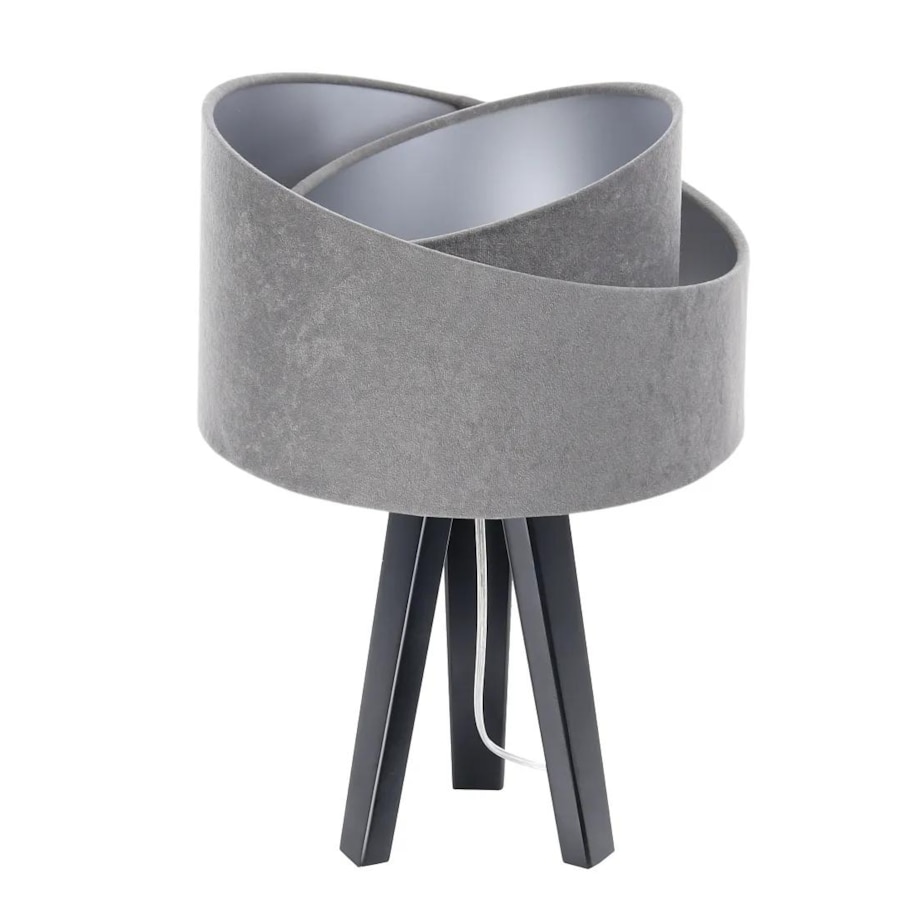 Lampa stołowa GEMSTONE szara/srebrna/czarna