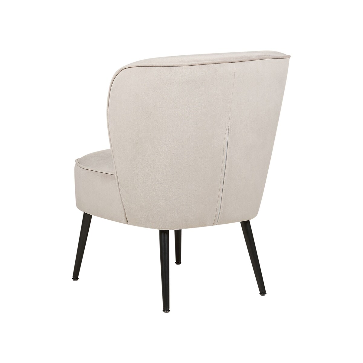 Fotel welurowy beżowoszary VOSS