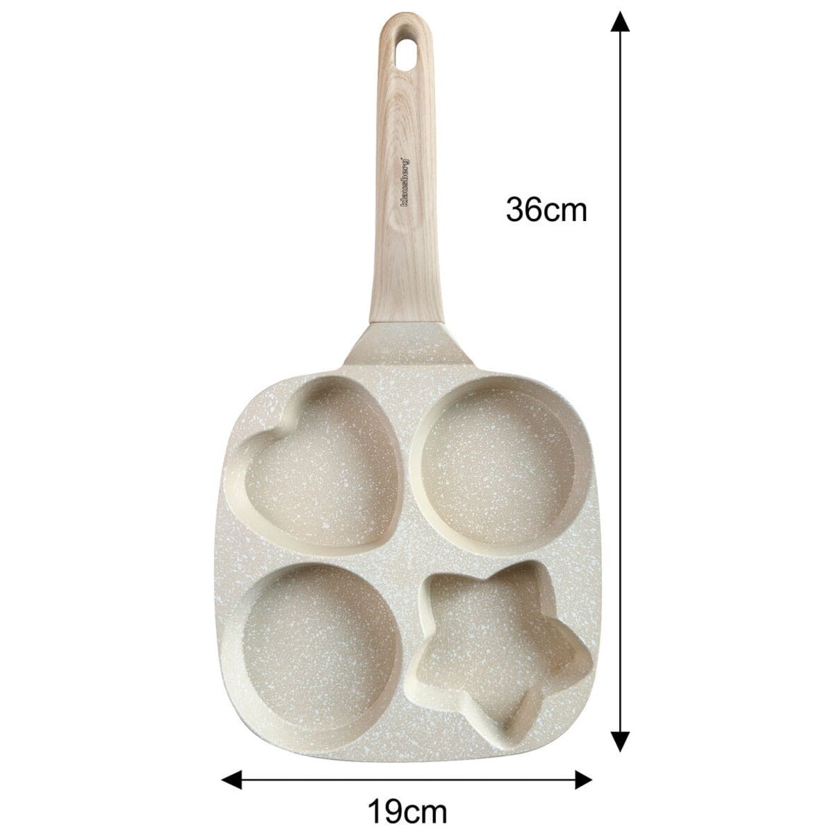 Patelnia marmurkowa 4 w 1 do naleśników jajek placków pancake 18cm BEŻOWA KLAUSBERG