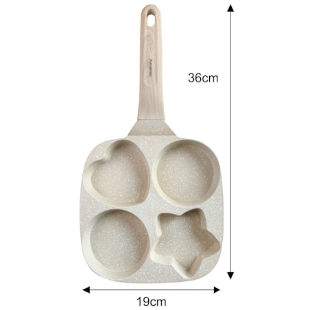 Patelnia marmurkowa 4 w 1 do naleśników jajek placków pancake 18cm BEŻOWA KLAUSBERG