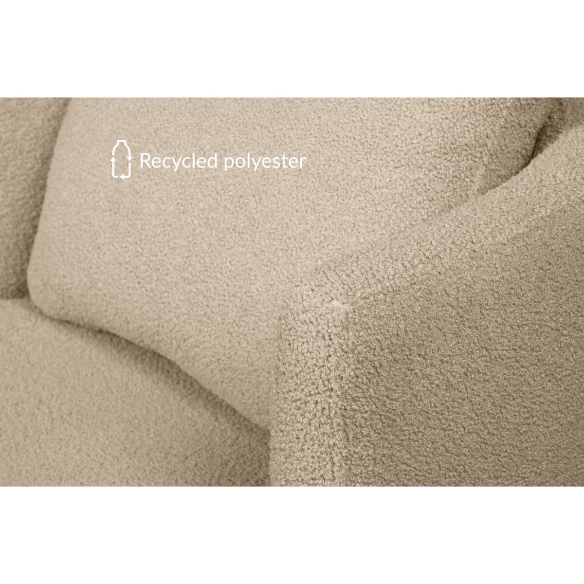 KONSIMO RAGGI Fotel obrotowy baranek beżowy