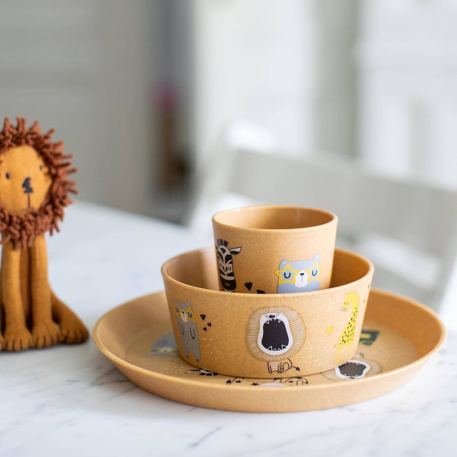 Zestaw obiadowy dla dzieci, z tworzywa organic, KOZIOL