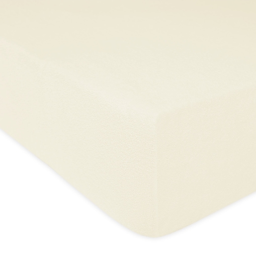 Prześcieradło z bawełny frotte z gumką 180x200 kolor ecru