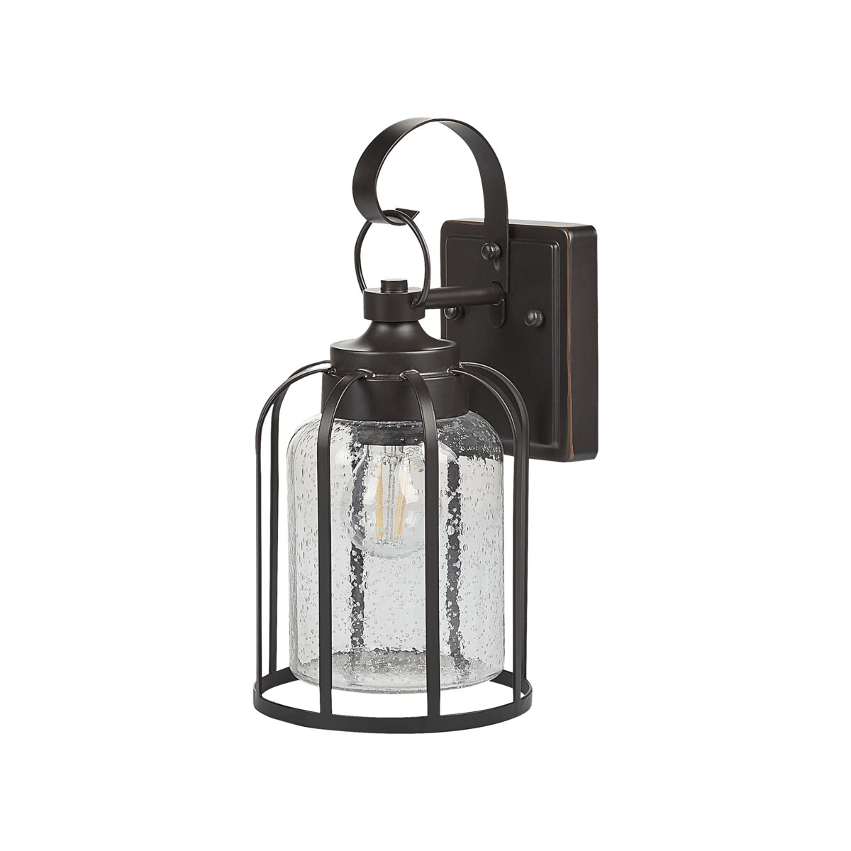 Lampa ścienna zewnętrzna czarna WOOLER