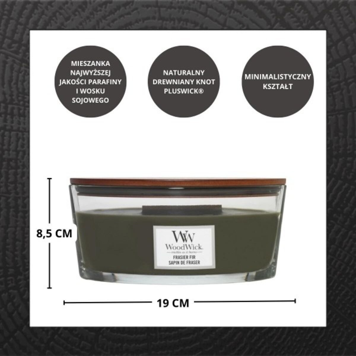 WoodWick świeca Elipsa FRASIER FIR