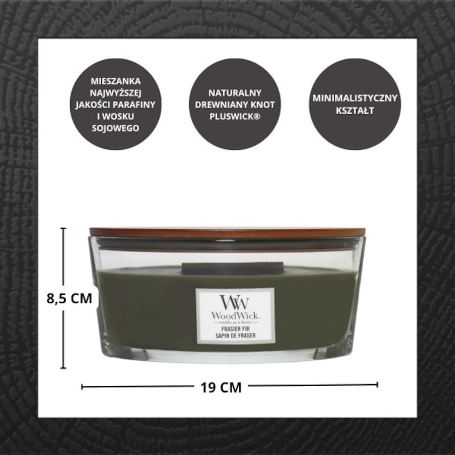 WoodWick świeca Elipsa FRASIER FIR
