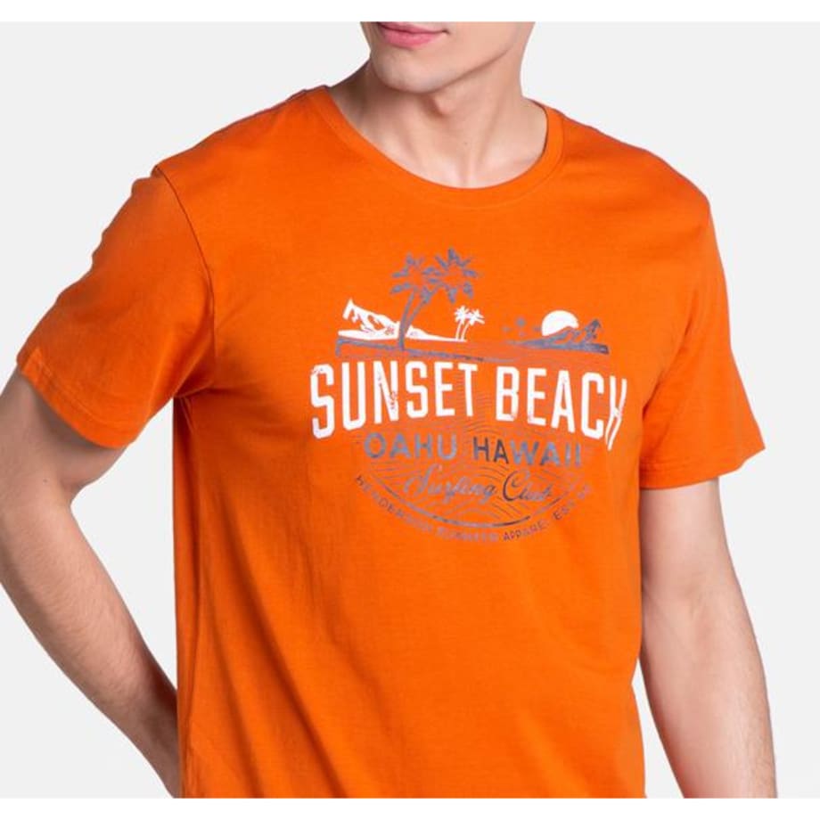 Piżama Led 38867-22X Pomarańczowo-Granatowa Pomarańczowo-Granatowy, M